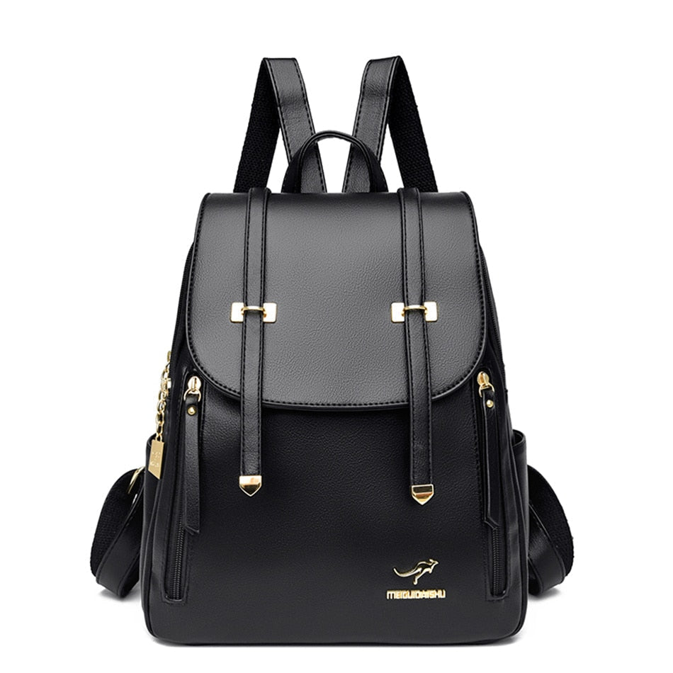 Women's Large Capacity Fashion Soft Synthetic Leather Casual Backpacks - Backpacks - DYAVOR®