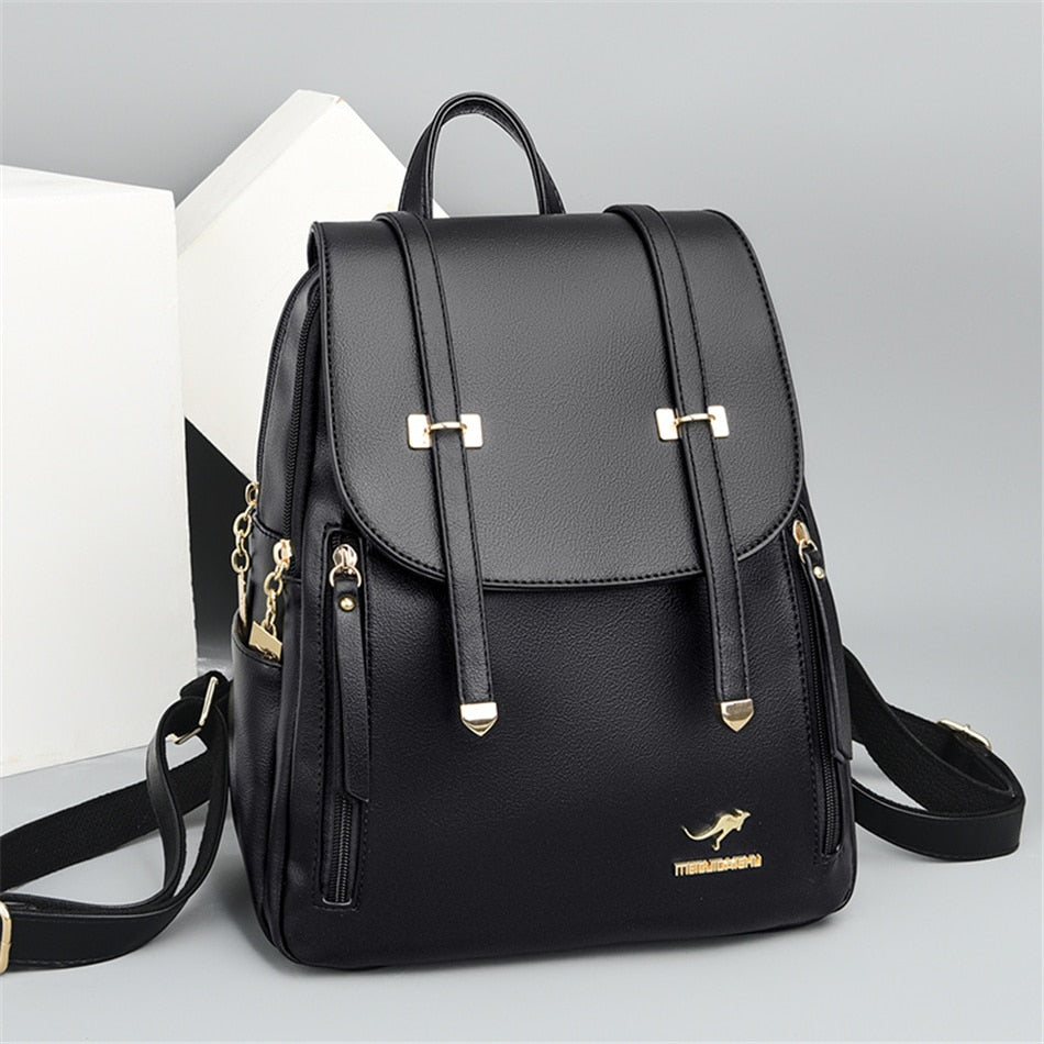 Women's Large Capacity Fashion Soft Synthetic Leather Casual Backpacks - Backpacks - DYAVOR®