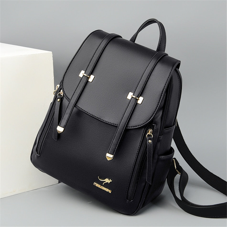 Women's Large Capacity Fashion Soft Synthetic Leather Casual Backpacks - Backpacks - DYAVOR®