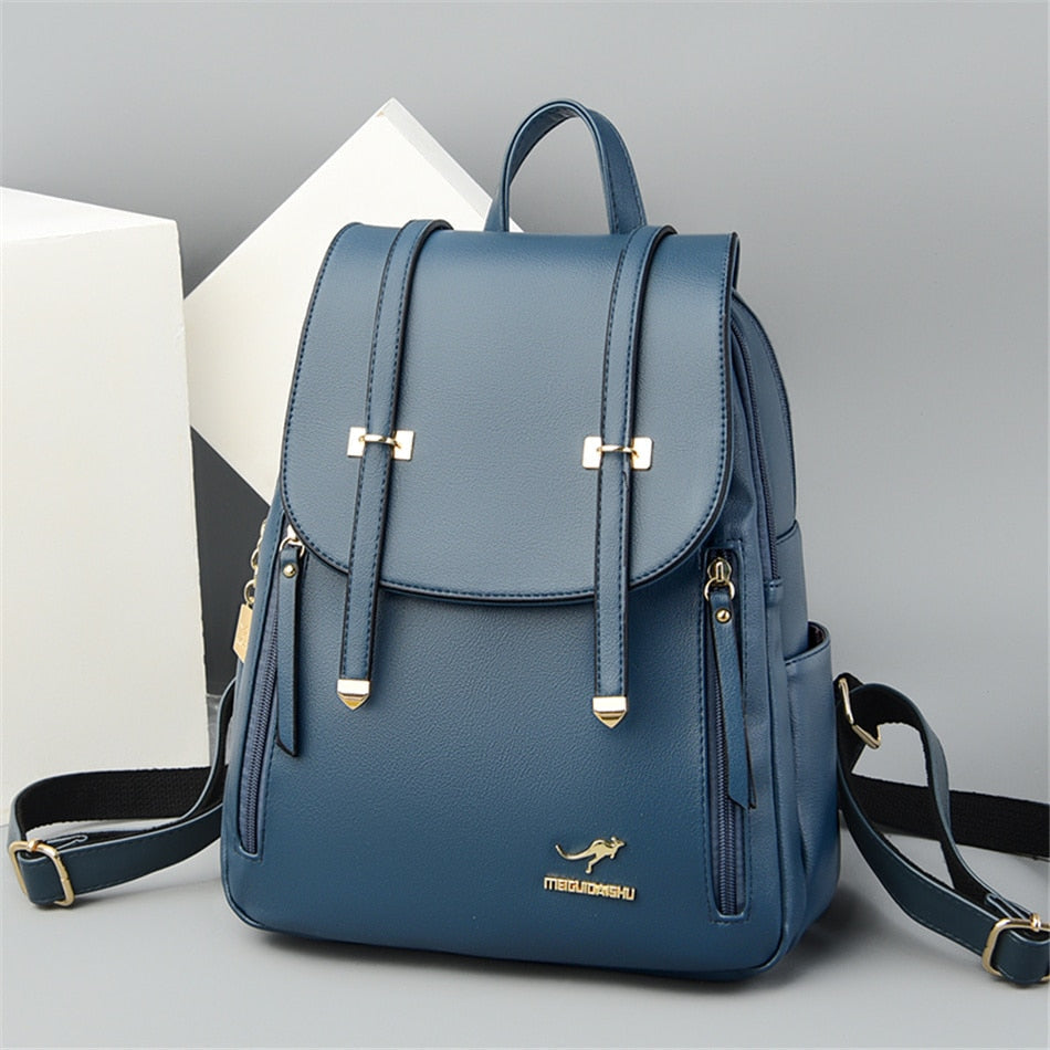 Women's Large Capacity Fashion Soft Synthetic Leather Casual Backpacks - Backpacks - DYAVOR®