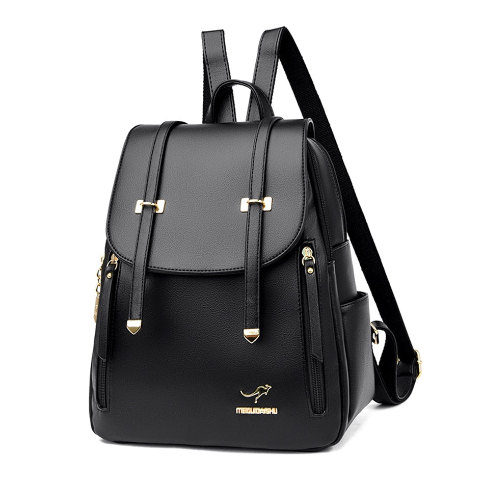 Women's Large Capacity Fashion Soft Synthetic Leather Casual Backpacks - Backpacks - DYAVOR®