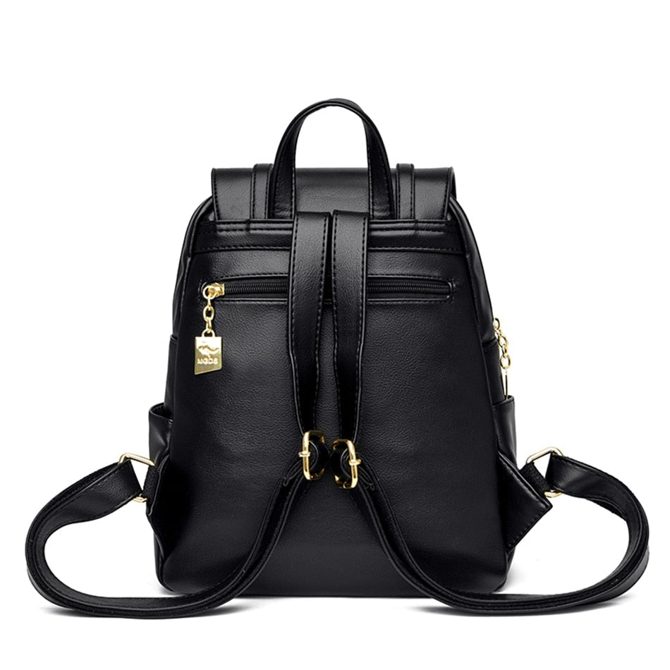 Women's Large Capacity Fashion Soft Synthetic Leather Casual Backpacks - Backpacks - DYAVOR®