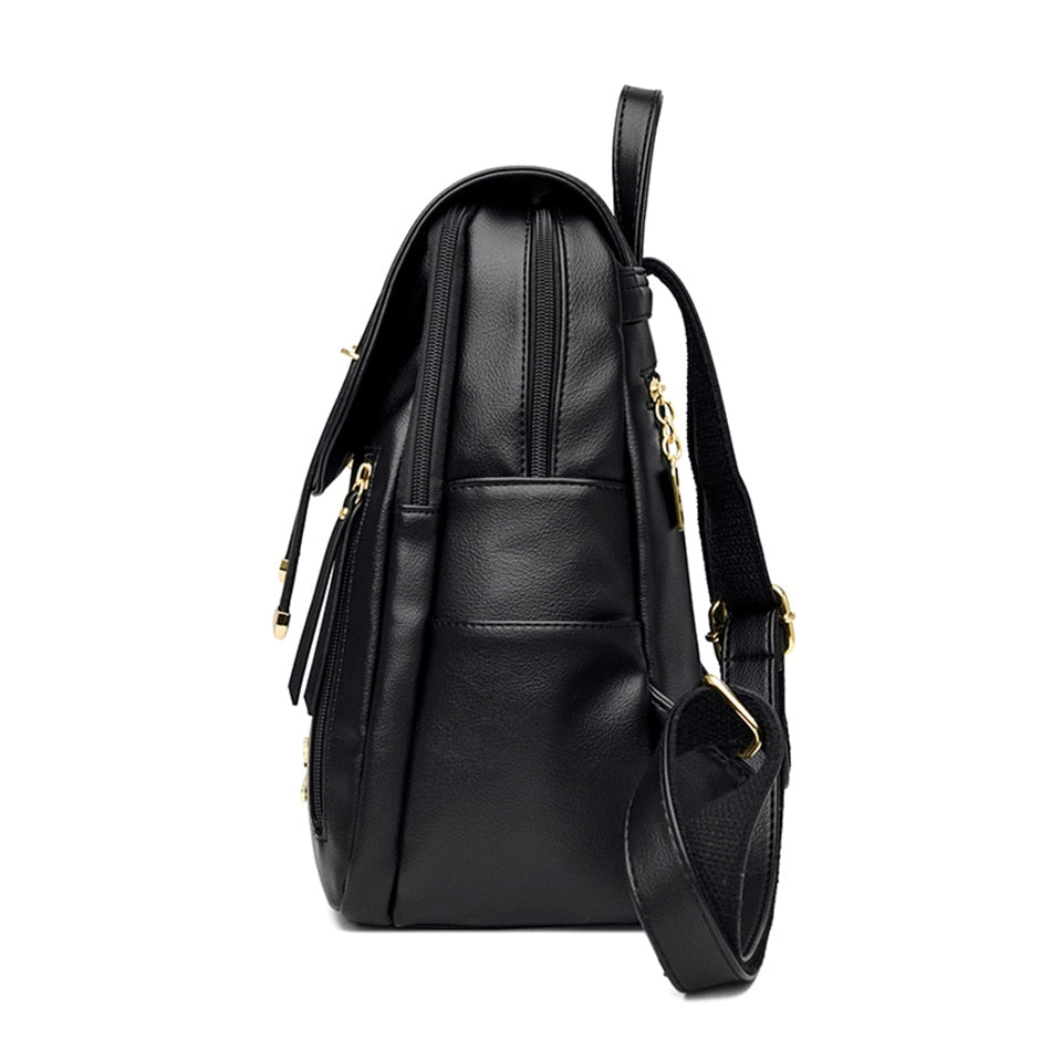 Women's Large Capacity Fashion Soft Synthetic Leather Casual Backpacks - Backpacks - DYAVOR®