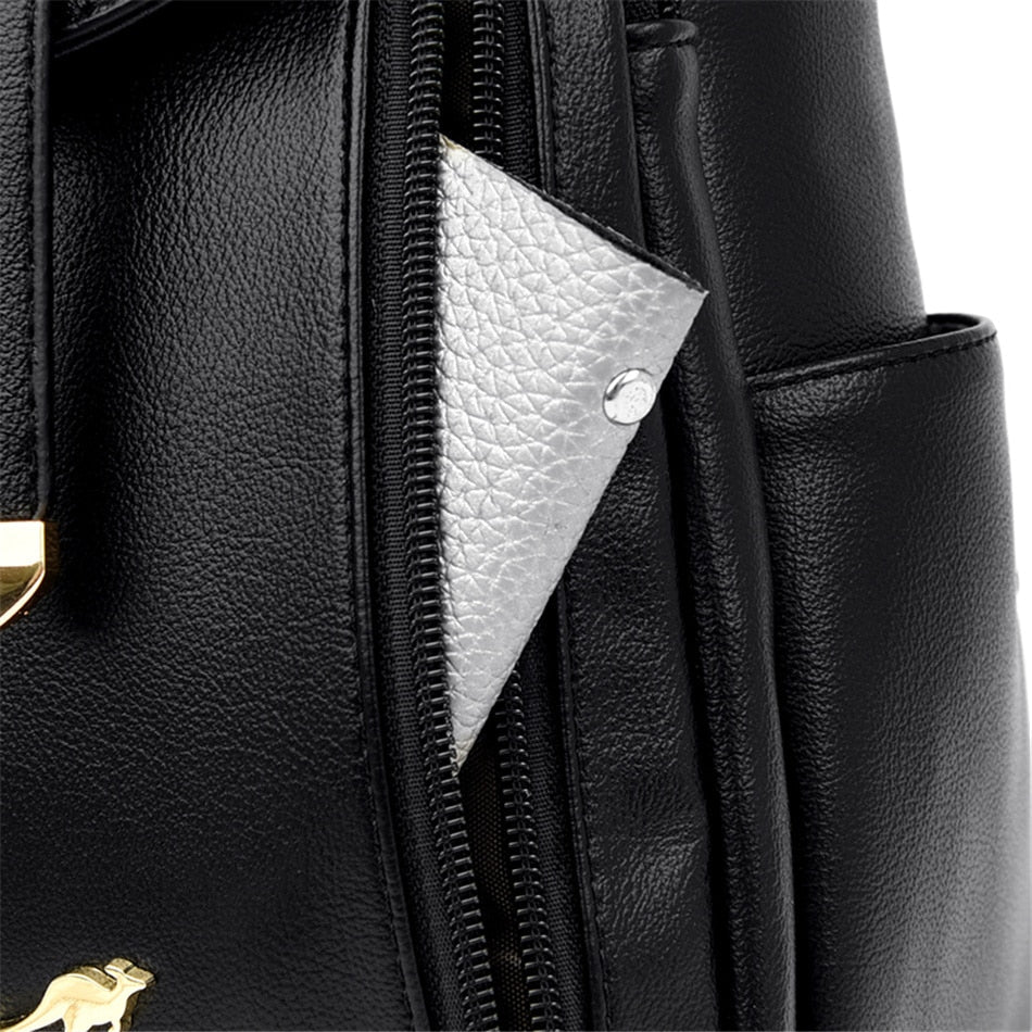 Women's Large Capacity Fashion Soft Synthetic Leather Casual Backpacks - Backpacks - DYAVOR®