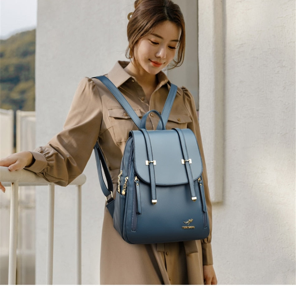 Women's Large Capacity Fashion Soft Synthetic Leather Casual Backpacks - Backpacks - DYAVOR®