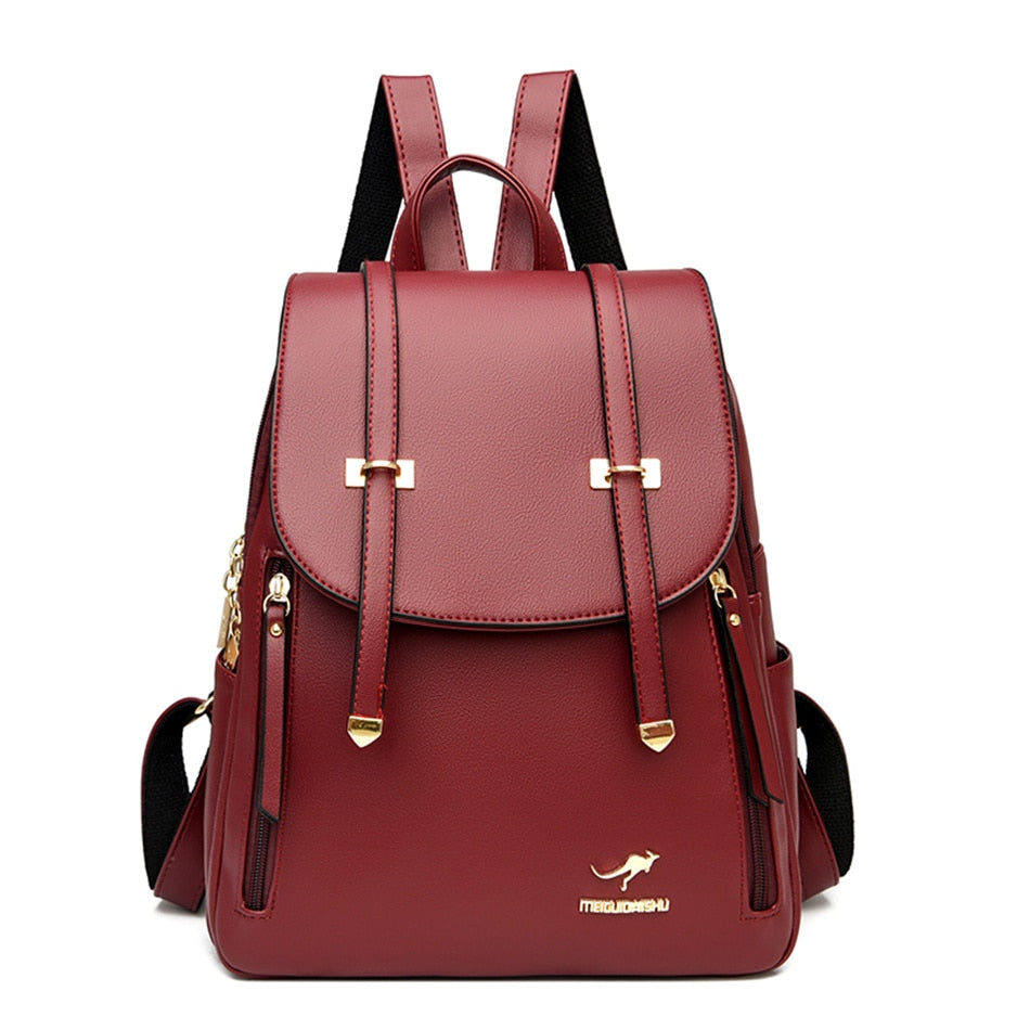 Women's Large Capacity Fashion Soft Synthetic Leather Casual Backpacks - Backpacks - DYAVOR®