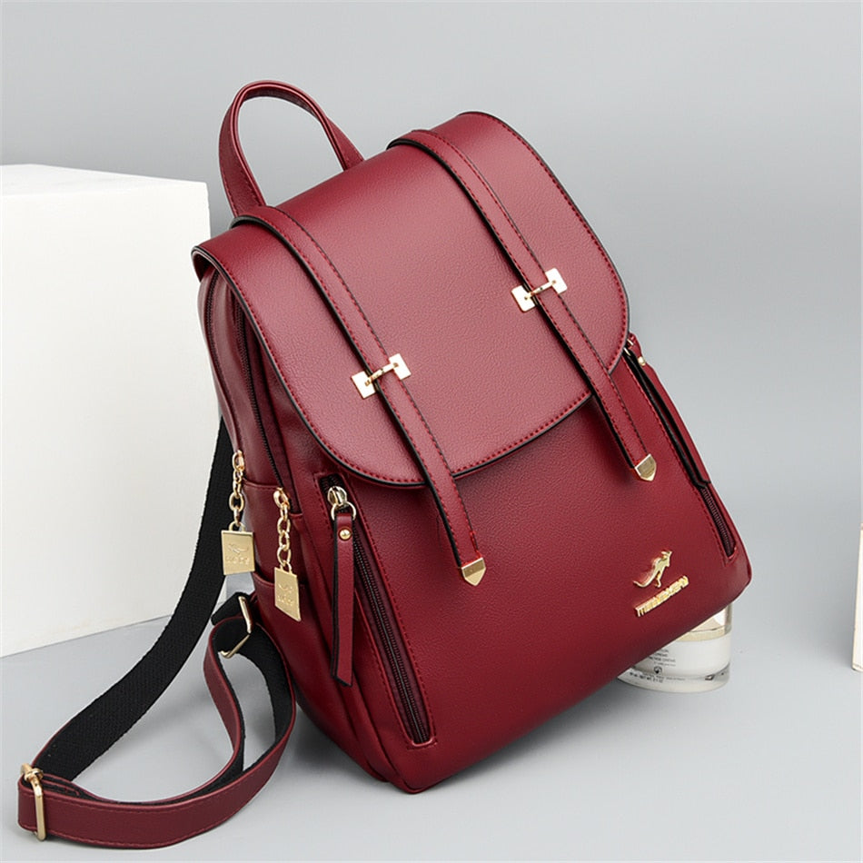 Women's Large Capacity Fashion Soft Synthetic Leather Casual Backpacks - Backpacks - DYAVOR®