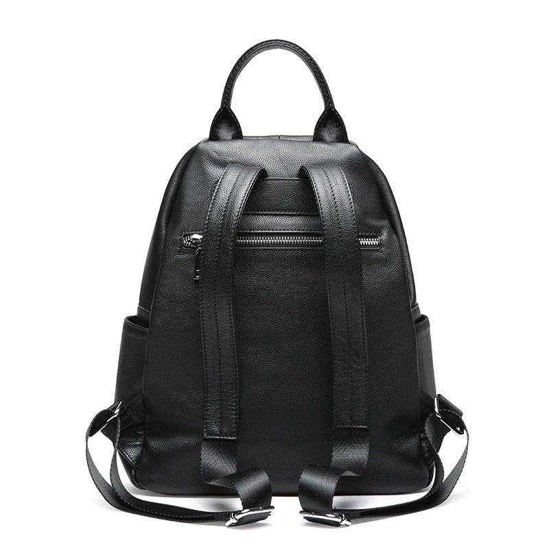 Genuine Cowhide Leather Women's All-Match Travel Shoulder Strap Backpack - Backpacks - DYAVOR®