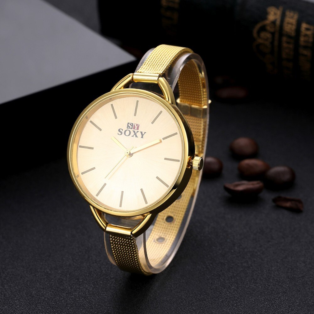 Gold Fashion Bracelet Stainless Steel Quartz Wristwatches for Women - Watches for Women - DYAVOR®