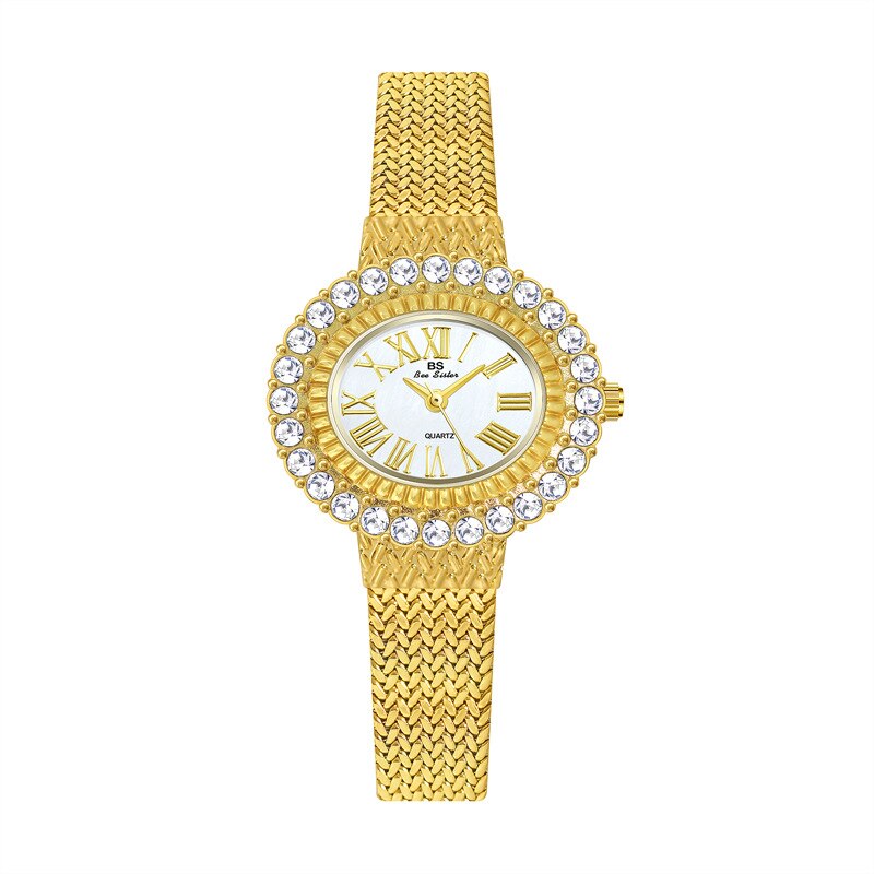 Hip Hop Fashion Women's Golden Stainless Steel Quartz Small Wristwatch - Watches for Women - DYAVOR®