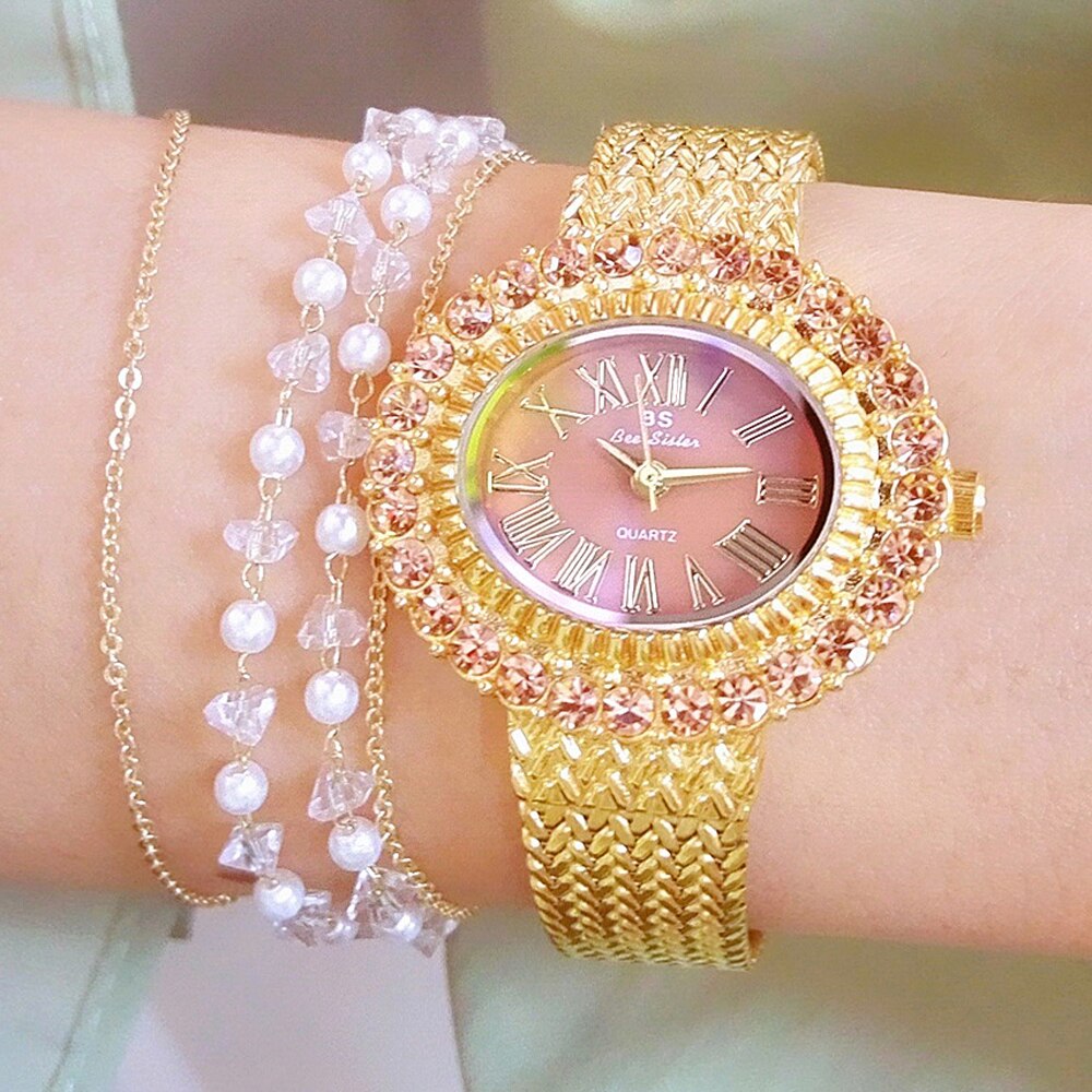 Hip Hop Fashion Women's Golden Stainless Steel Quartz Small Wristwatch - Watches for Women - DYAVOR®