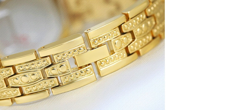 Hip Hop Luxury Women's Small Diamond Decor Silver Bracelet Wristwatch - Watches for Women - DYAVOR®