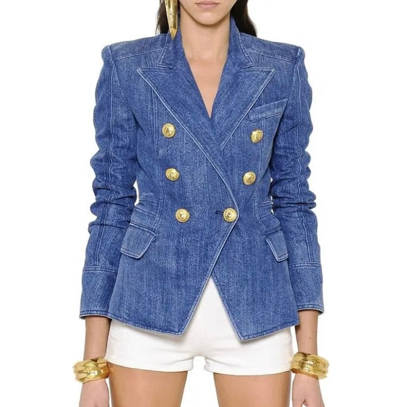 The Harley Slim Fit Denim Blazer - - DYAVOR®