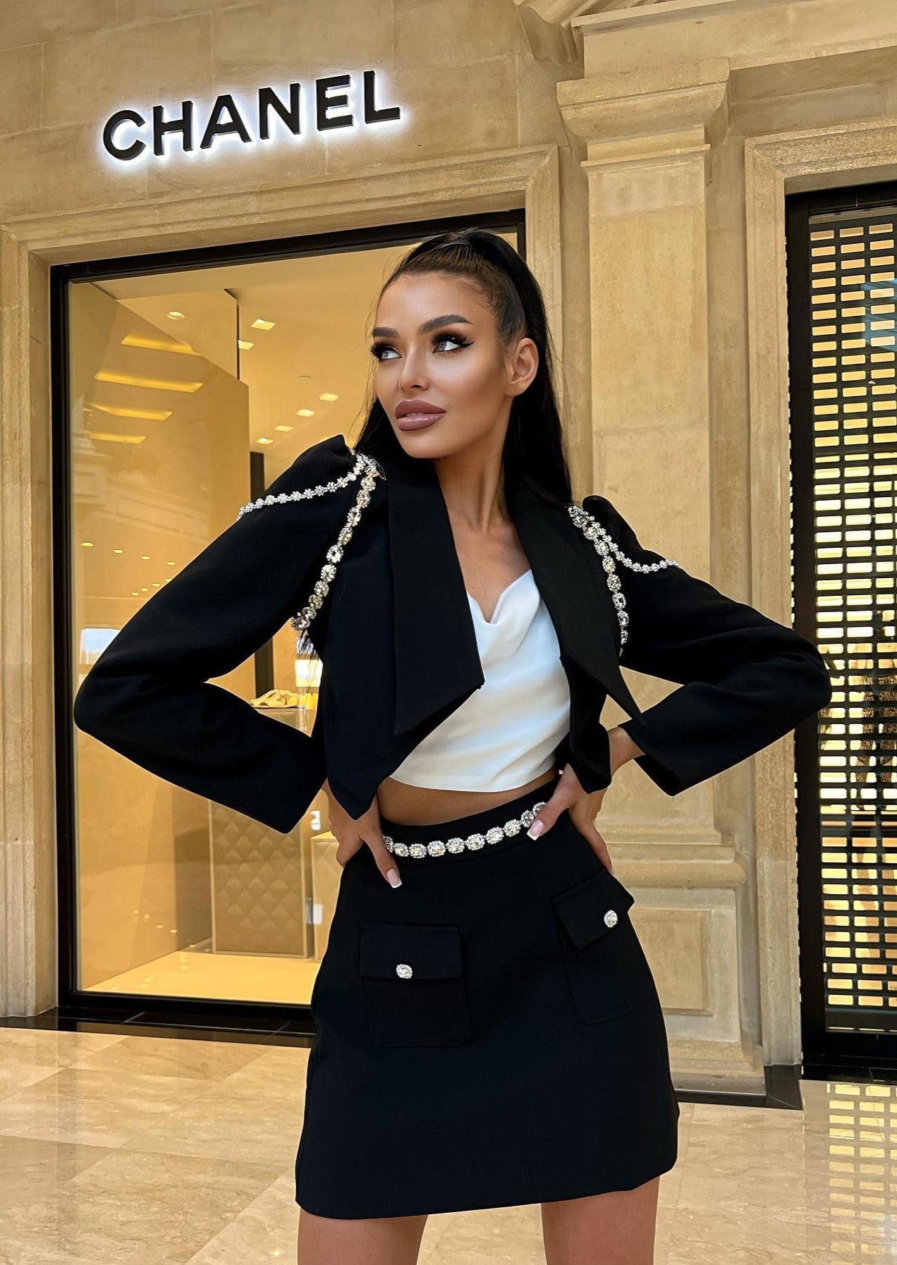 Cropped Jacket Suit - - DYAVOR®