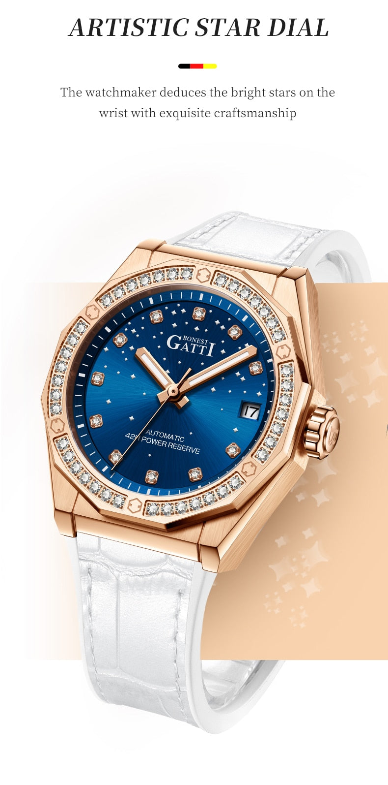 Ladies Fashion Charm Mechanical Automatic Skeleton Waterproof Starry Night Watches - Watches for Women - DYAVOR®