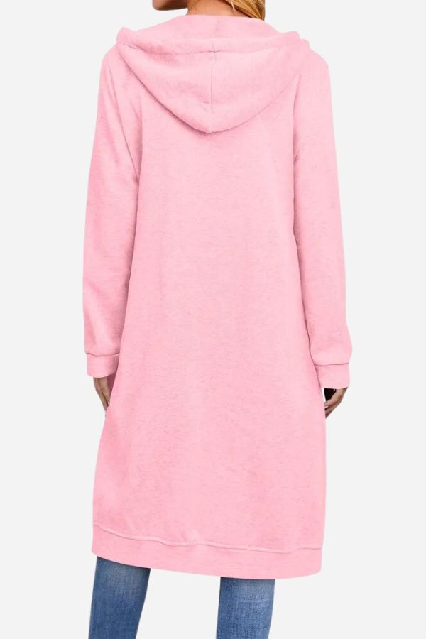 Oversized Long Zip Sweatshirt Hoodie - Coats & Jackets - DYAVOR®