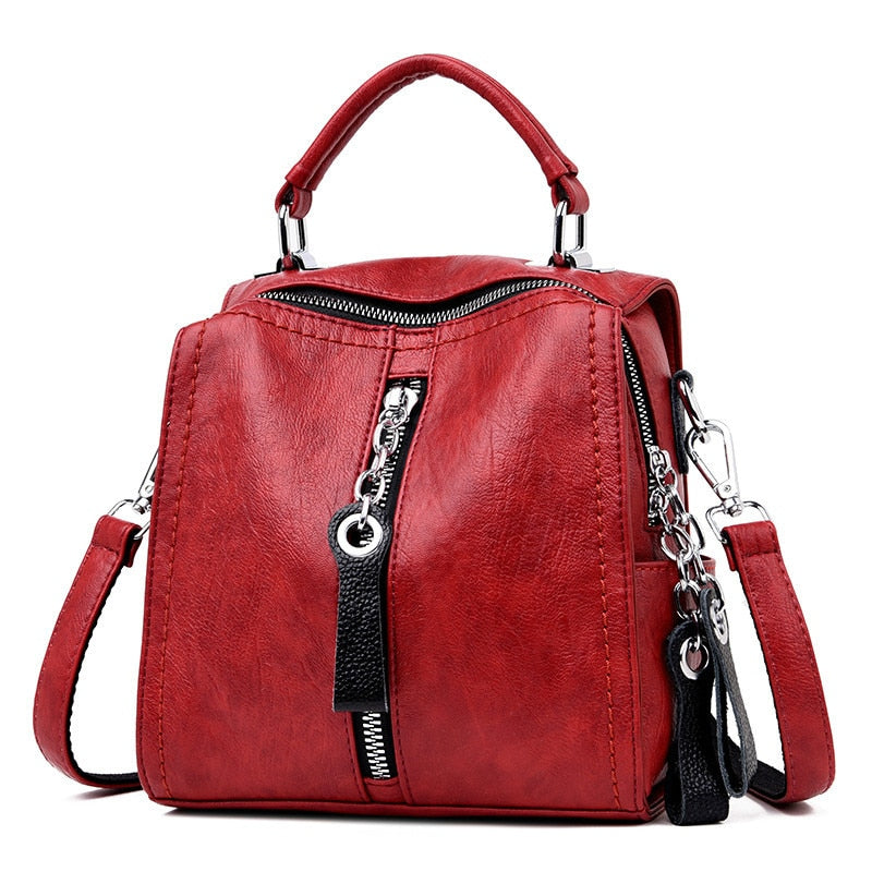 Luxury Cow Leather Women Designer Fashion Shoulder Crossbody Multifunction Bag Big Tote Sac - Backpacks - DYAVOR®