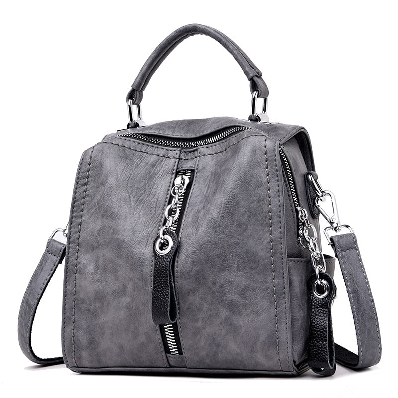 Luxury Cow Leather Women Designer Fashion Shoulder Crossbody Multifunction Bag Big Tote Sac - Backpacks - DYAVOR®