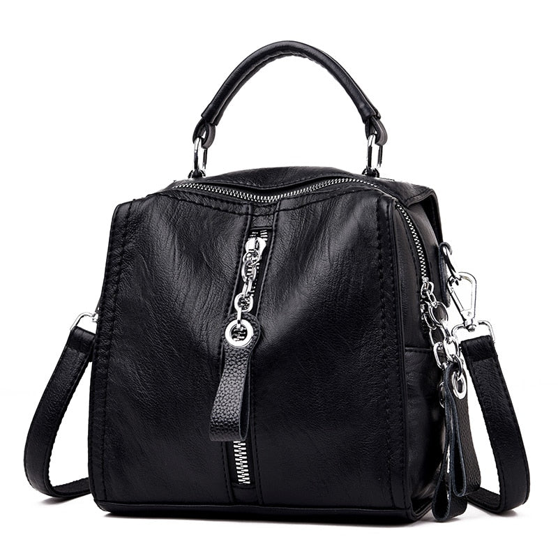 Luxury Cow Leather Women Designer Fashion Shoulder Crossbody Multifunction Bag Big Tote Sac - Backpacks - DYAVOR®