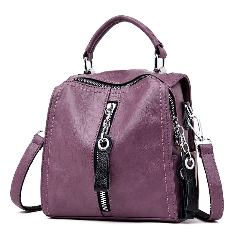 Luxury Cow Leather Women Designer Fashion Shoulder Crossbody Multifunction Bag Big Tote Sac - Backpacks - DYAVOR®