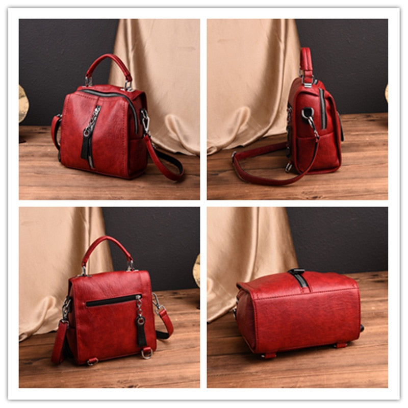 Luxury Cow Leather Women Designer Fashion Shoulder Crossbody Multifunction Bag Big Tote Sac - Backpacks - DYAVOR®