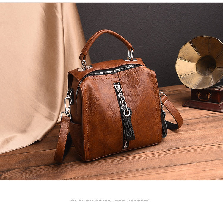 Luxury Cow Leather Women Designer Fashion Shoulder Crossbody Multifunction Bag Big Tote Sac - Backpacks - DYAVOR®