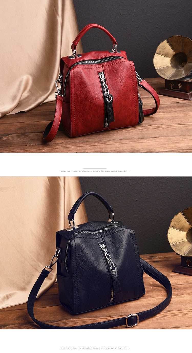 Luxury Cow Leather Women Designer Fashion Shoulder Crossbody Multifunction Bag Big Tote Sac - Backpacks - DYAVOR®