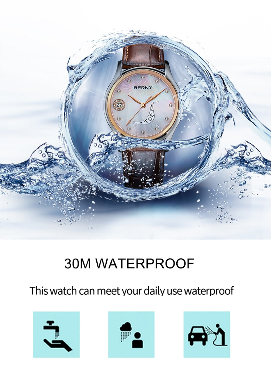 Women's Luxury Business Casual Waterproof Leather Band Wristwatch - Watches for Women - DYAVOR®