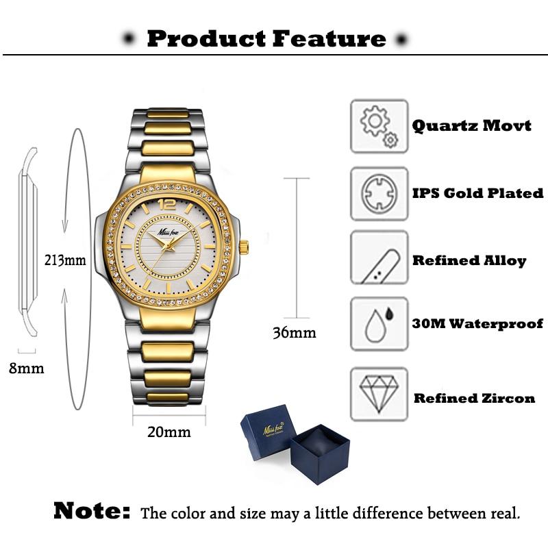 Luxury Fashion Designer Diamond Gold Quartz Geneva Ladies Watches - Watches for Women - DYAVOR®