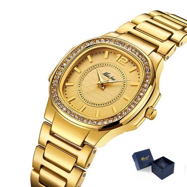Luxury Fashion Designer Diamond Gold Quartz Geneva Ladies Watches - Watches for Women - DYAVOR®
