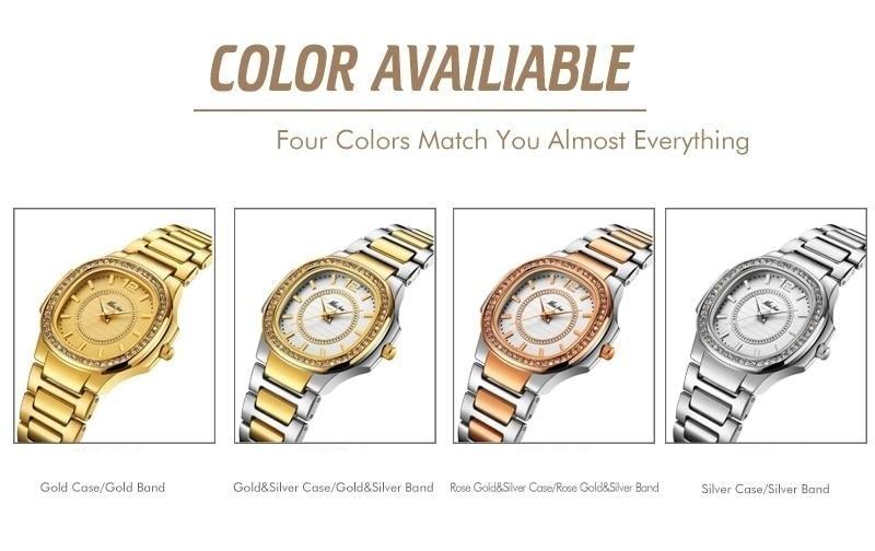Luxury Fashion Designer Diamond Gold Quartz Geneva Ladies Watches - Watches for Women - DYAVOR®