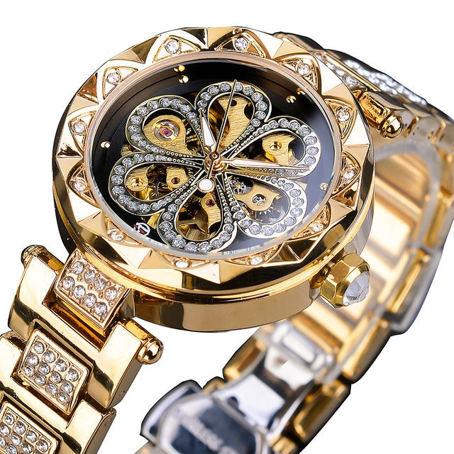 Luxury Fashion Diamond Automatic Mechanical Hip Hop Watch for Women - Watches for Women - DYAVOR®