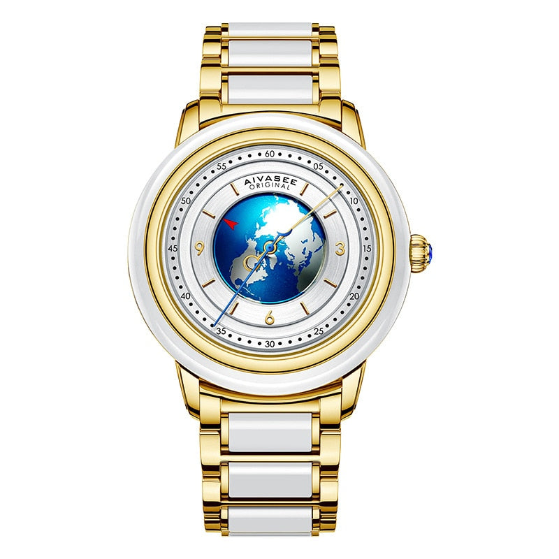 Unisex Hetian Jade Stainless Steel Automatic Mechanical Waterproof Watch - Unisex Style Watches - DYAVOR®