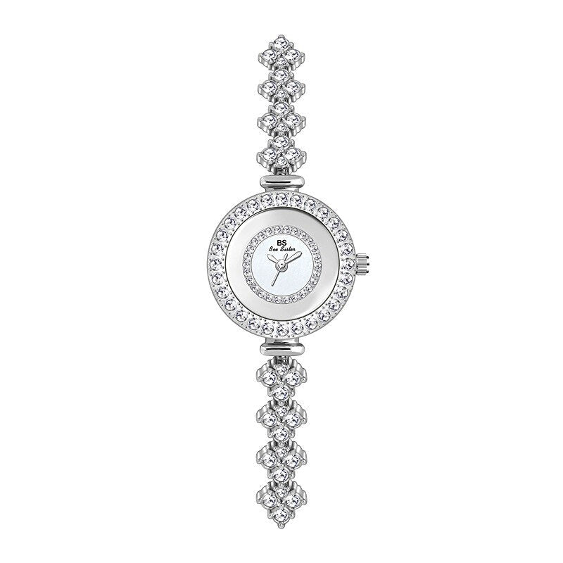 Luxury Hip Hop Women's Diamonds Decor White Dial Sports Bracelet Wristwatch - Watches for Women - DYAVOR®