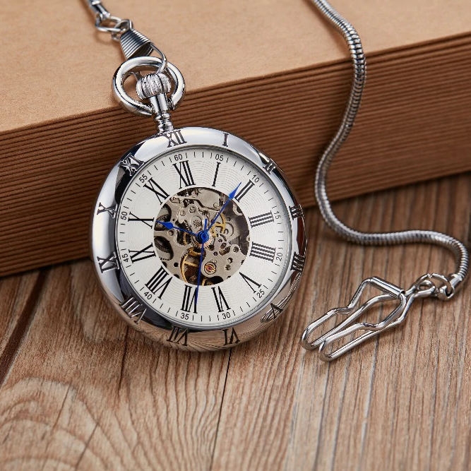 Luxury Vintage Copper Gold Square Hand Wind Mechanical Pocket FOB Watch - Unisex Style Watches - DYAVOR®