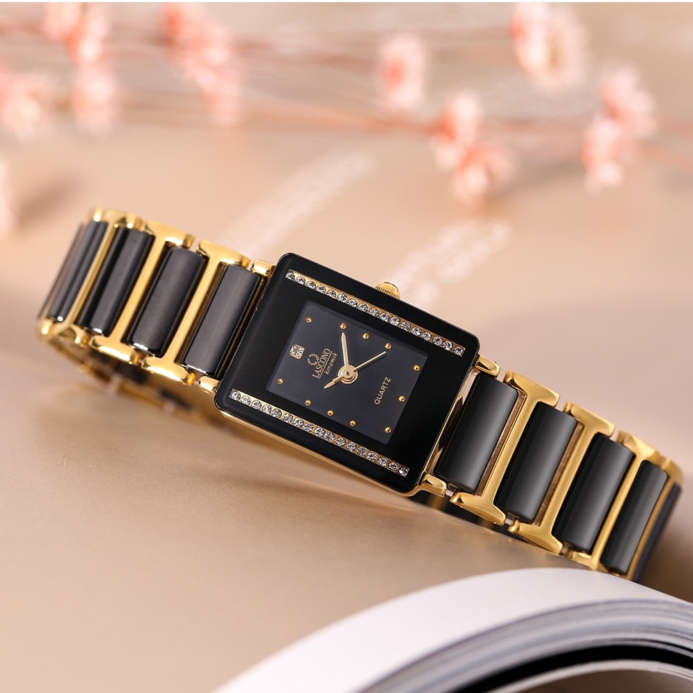 Women's Gold Bracelet Clasp Japan Quartz Stainless Steel Wristwatch - Watches for Women - DYAVOR®