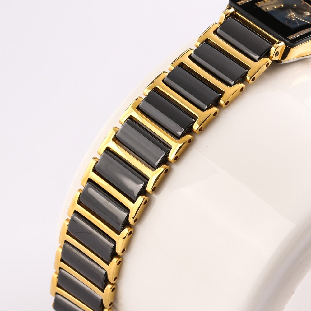 Women's Gold Bracelet Clasp Japan Quartz Stainless Steel Wristwatch - Watches for Women - DYAVOR®