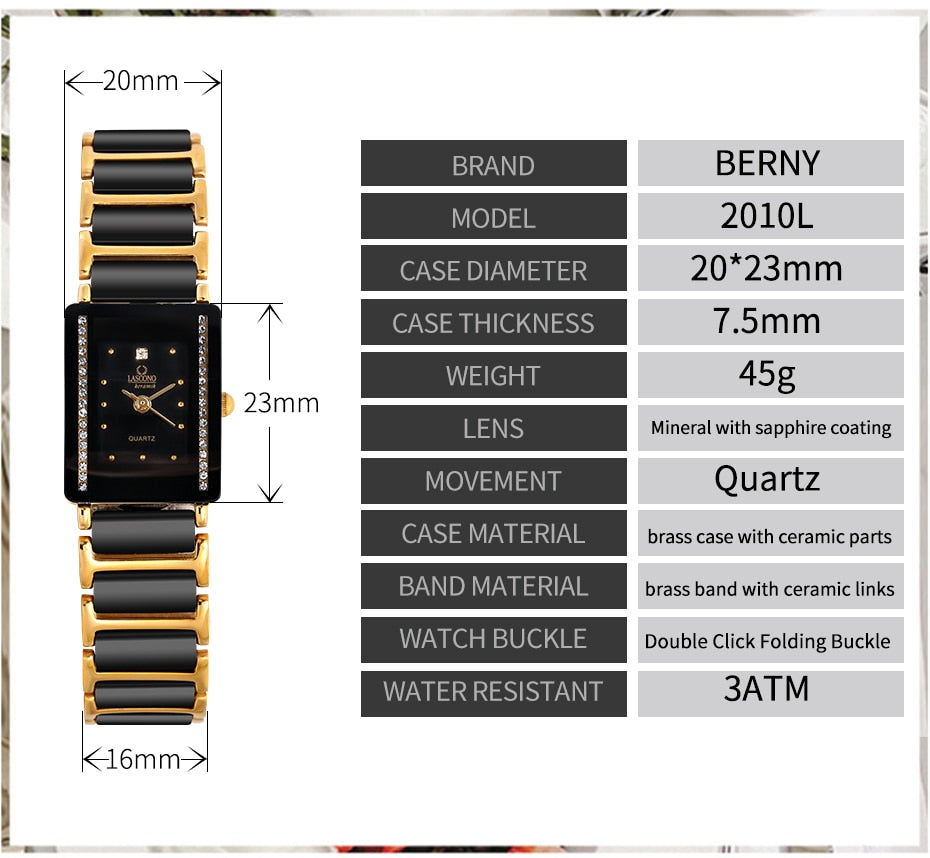 Women's Gold Bracelet Clasp Japan Quartz Stainless Steel Wristwatch - Watches for Women - DYAVOR®