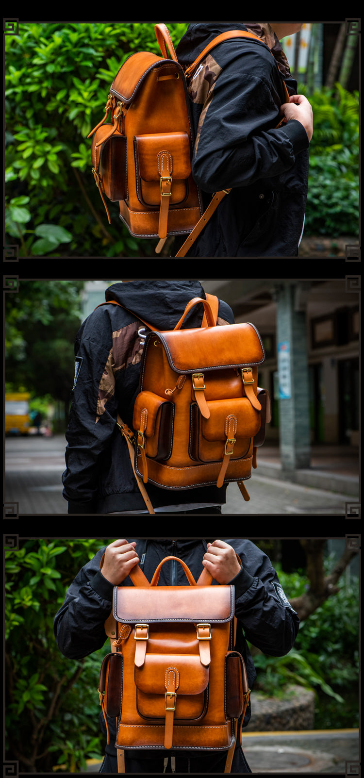 Men and Women Handmade Elaborate Works Cow Leather Backpacks - Backpacks - DYAVOR®