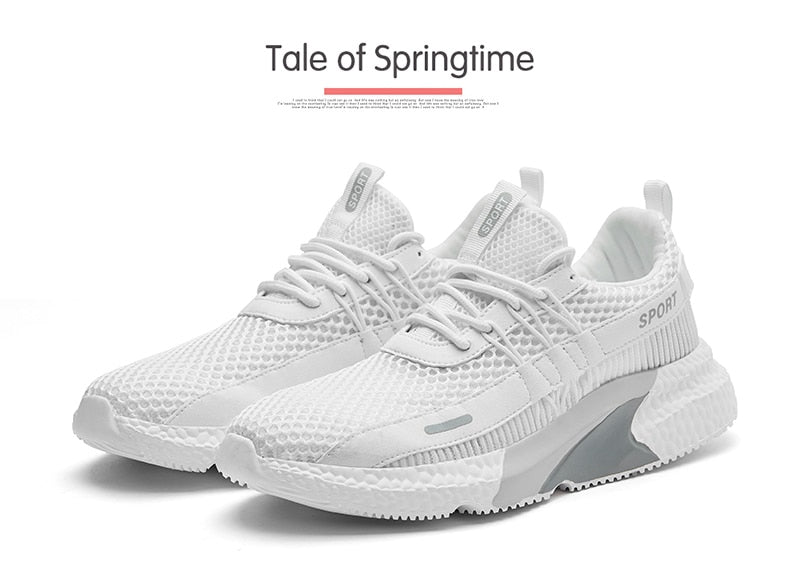 Men Mesh Breathable Light Outdoor Walking Fashion Lace Up Sport Casual Shoes