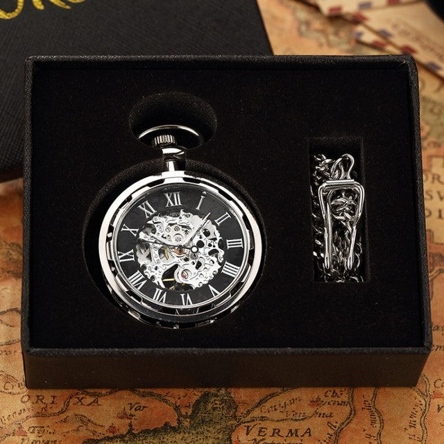 Unisex Antique Skeleton Mechanical Steampunk Pocket Fob Watch - Unisex Style Watches - DYAVOR®