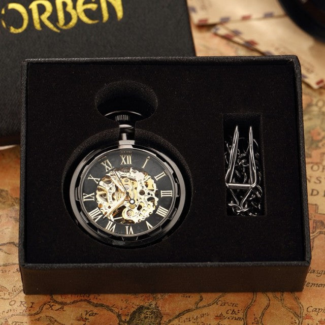 Unisex Antique Skeleton Mechanical Steampunk Pocket Fob Watch - Unisex Style Watches - DYAVOR®
