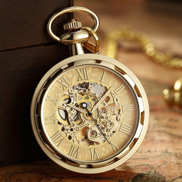 Unisex Antique Skeleton Mechanical Steampunk Pocket Fob Watch - Unisex Style Watches - DYAVOR®