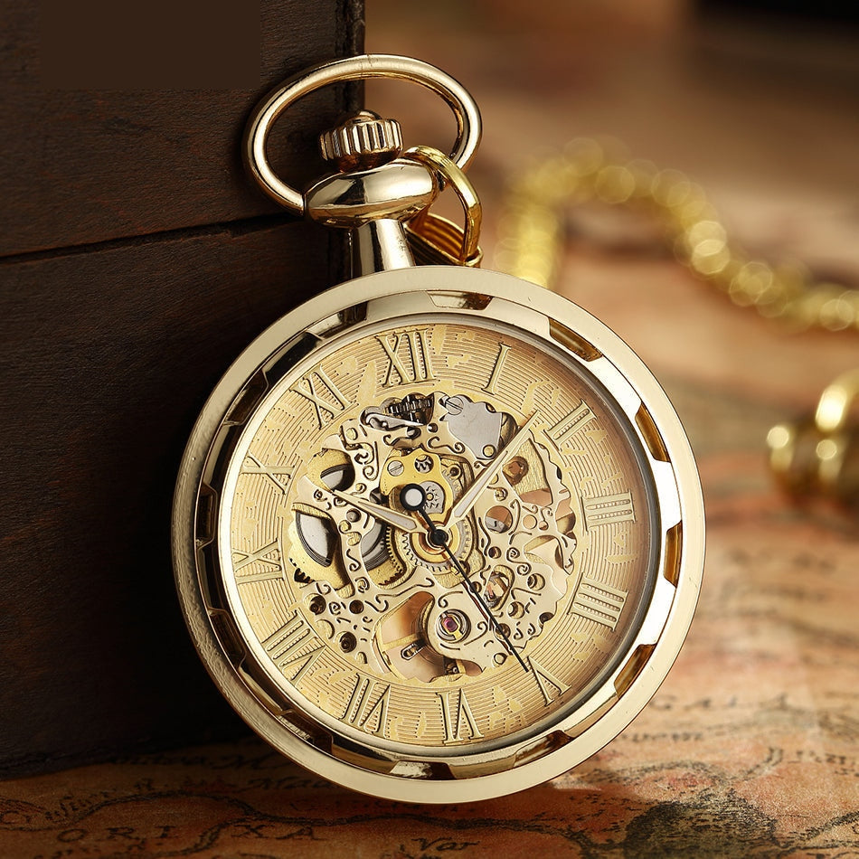 Unisex Antique Skeleton Mechanical Steampunk Pocket Fob Watch - Unisex Style Watches - DYAVOR®
