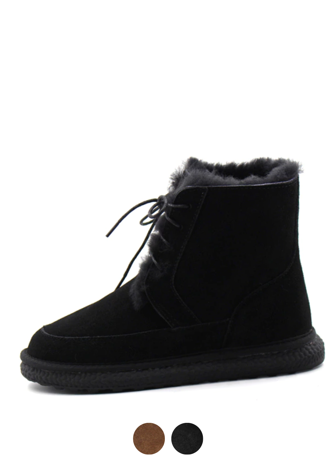 Roxeli Women's Leather Snow Black Boots - Booties - DYAVOR®