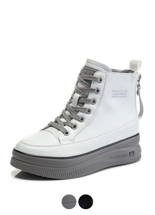 Almeida Women's Platform Leather Ankle Booties - Booties - DYAVOR®