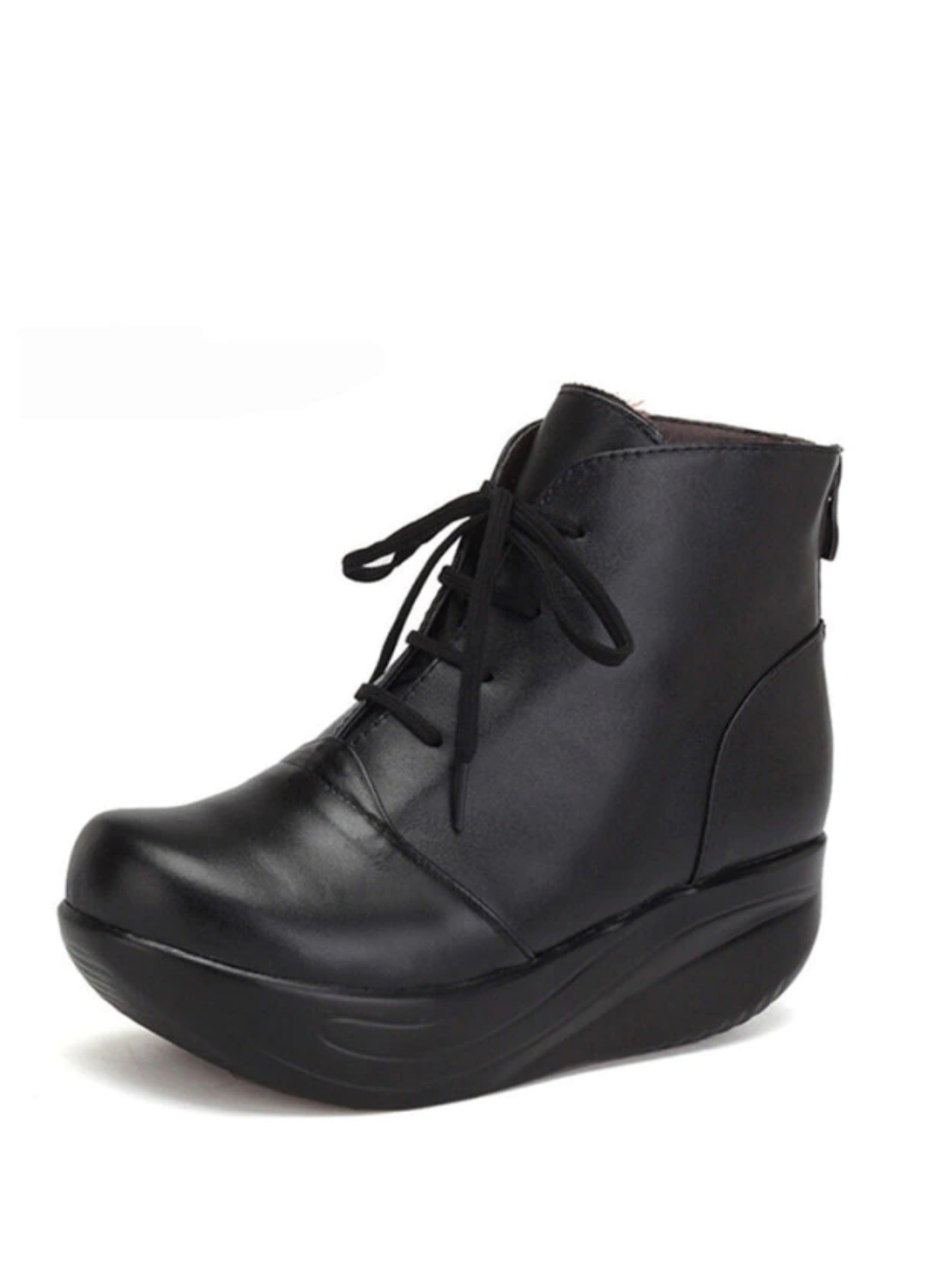 Palenque Women's Black Leather Winter Boots - Boots - DYAVOR®