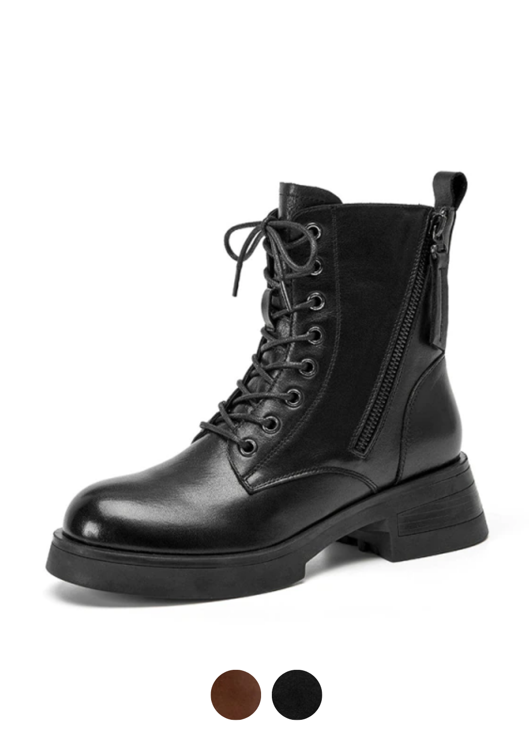 Erin Women's Leather Black Boots - Boots - DYAVOR®
