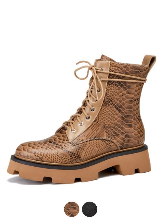 Almeda Women's Autumn Winter Leather Ankle Boots - Boots - DYAVOR®