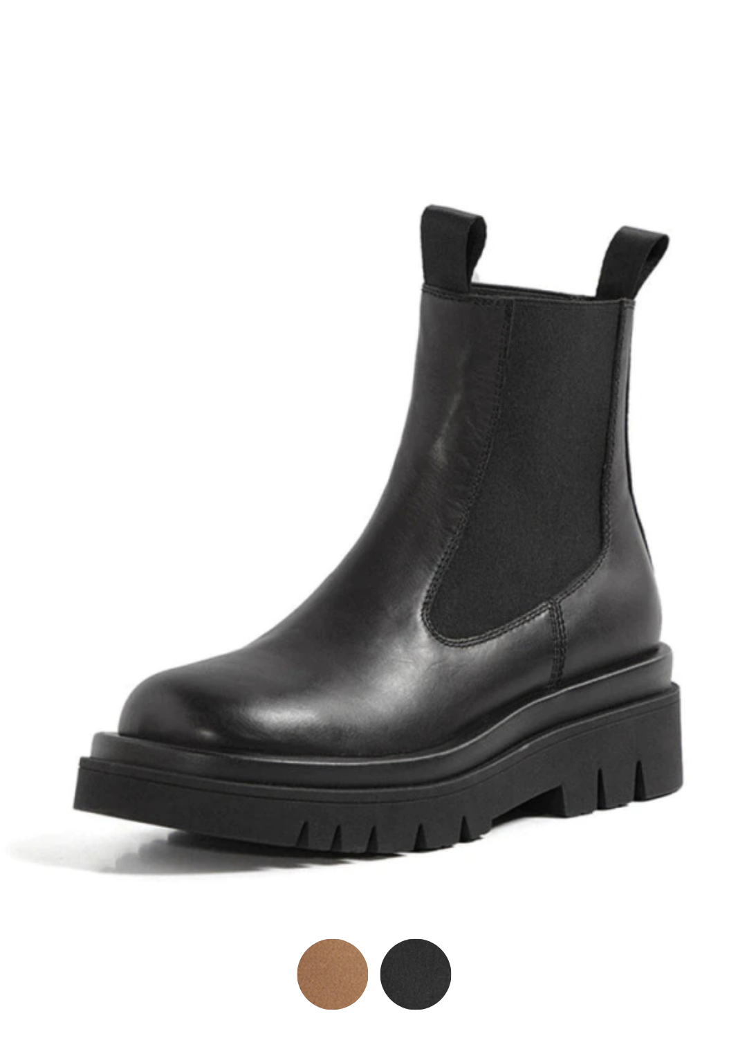 Borja Women's Leather Platform Black Boots - Boots - DYAVOR®